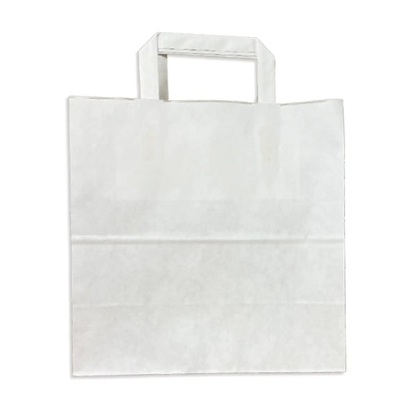 White Flat Handle Bag With Full Color Printing