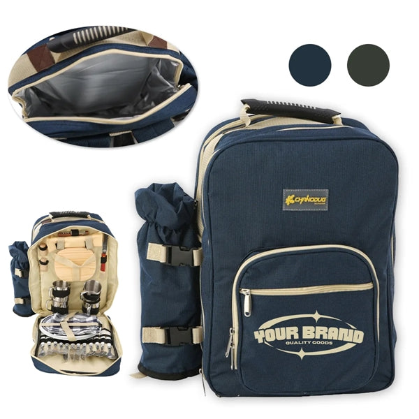 Large Capacity Picnic Backpack Set For 4 Person
