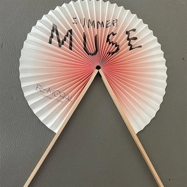 Eco-friendly Paper Folding Round Fans