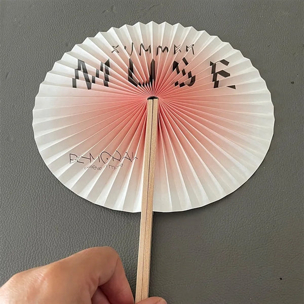 Eco-friendly Paper Folding Round Fans