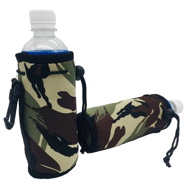 Neoprene Bottle Insulator w/ Drawstring Closure & Carabiner