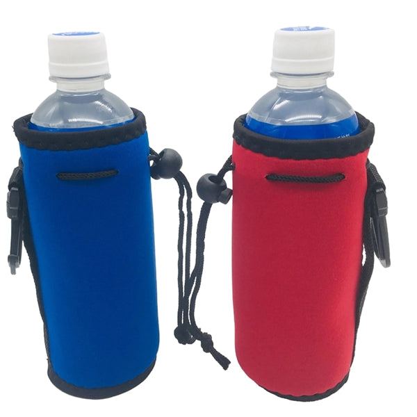Neoprene Bottle Insulator w/ Drawstring Closure & Carabiner