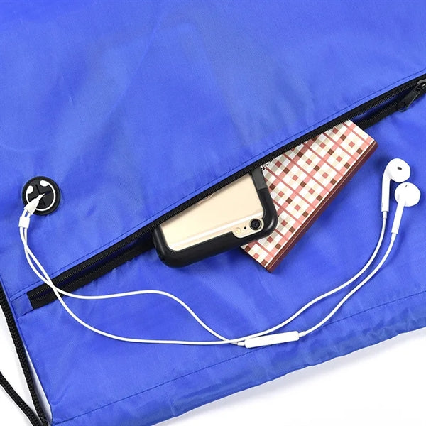 Drawstring Backpack w/ Zipper