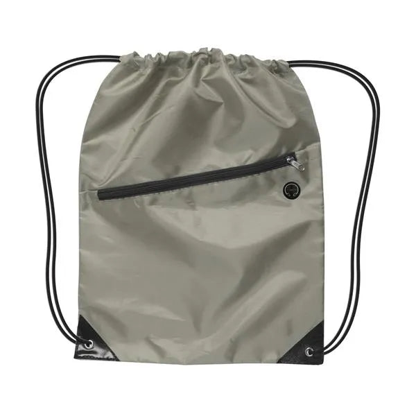 Drawstring Backpack w/ Zipper