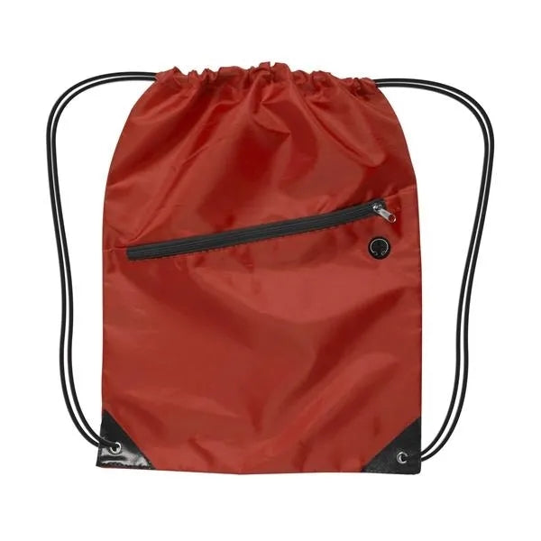 Drawstring Backpack w/ Zipper