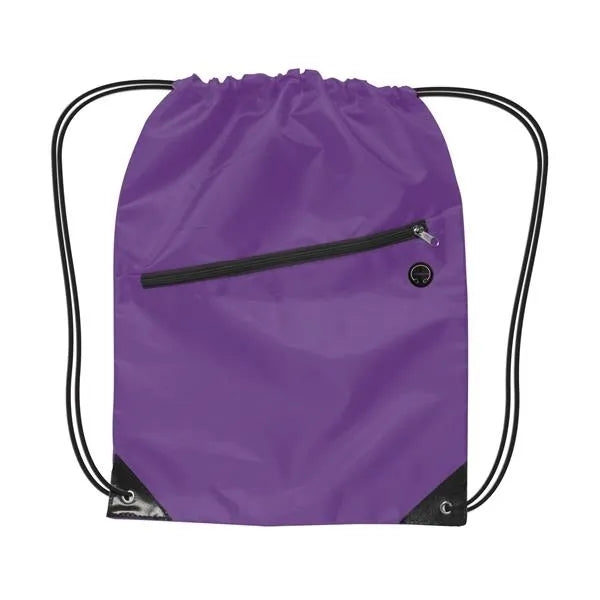 Drawstring Backpack w/ Zipper