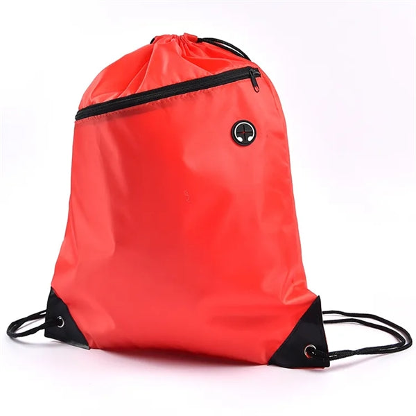 Drawstring Backpack w/ Zipper