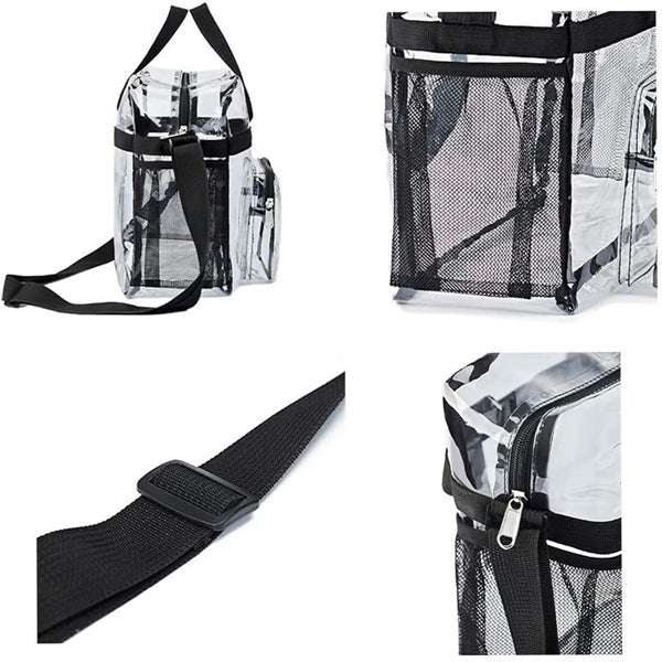 Clear PVC Stadium Travel Tote Bag