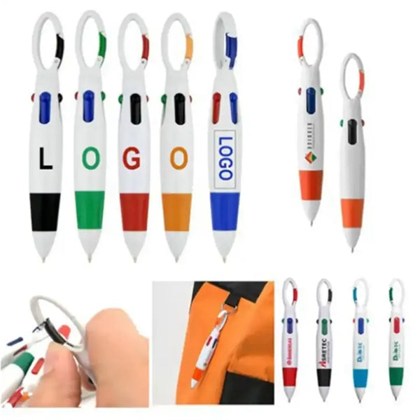 Retractable 4 Neon Color in One Ballpoint Pen