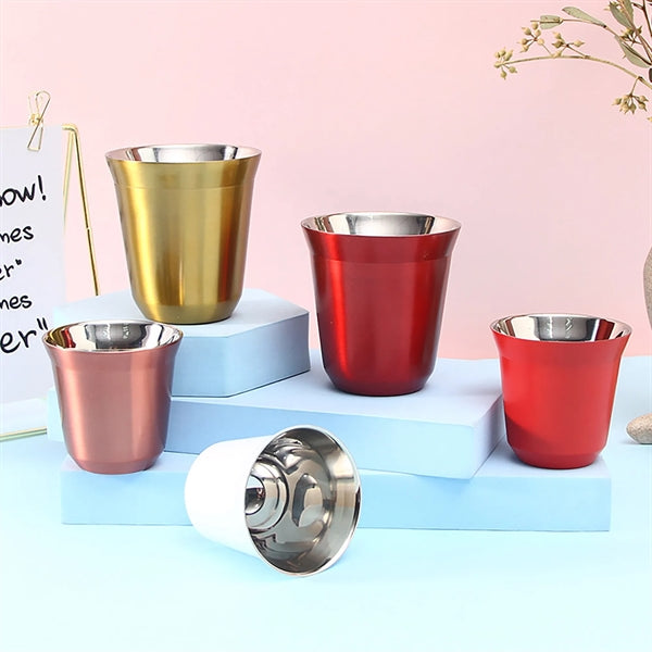 80ml Capacity Steel Double Wall Espresso Shot