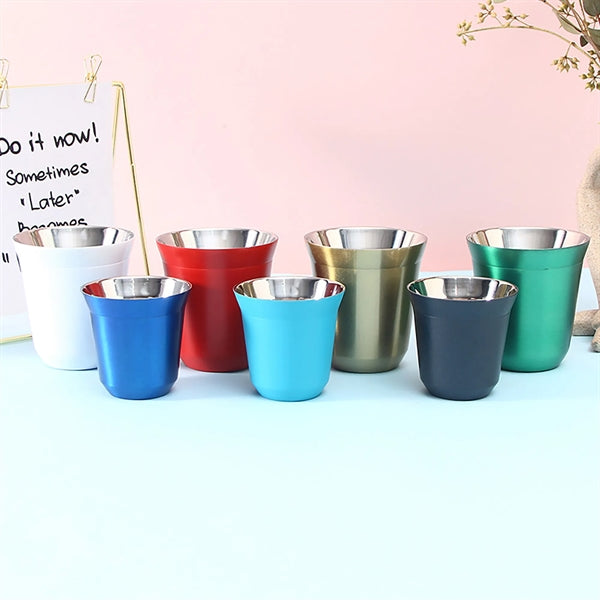80ml Capacity Steel Double Wall Espresso Shot
