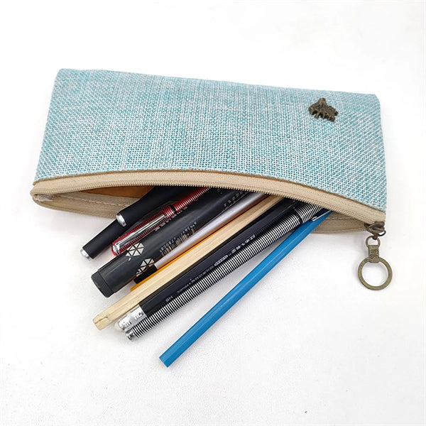 Classic Design Linen Pencil Case