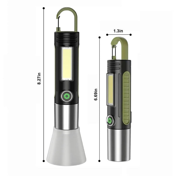 High Lumens Zoomable Laser Wick LED Tactical Flashlight