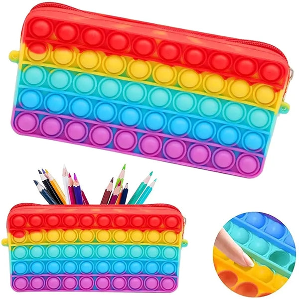 Large Capacity Pop Fidget Toy Pencil Case