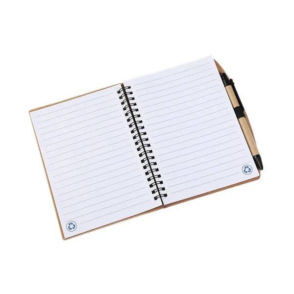 Spiral Notebook Lined Notepad with Pen in Holder