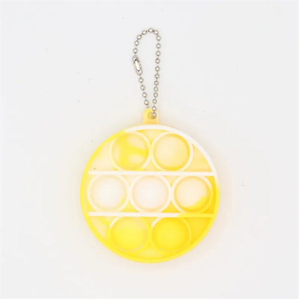 Round Push Bubble Pops Fidget Keychain