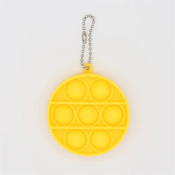 Round Push Bubble Pops Fidget Keychain