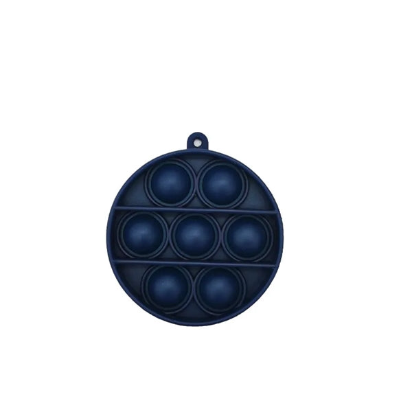 Round Push Bubble Pops Fidget Keychain