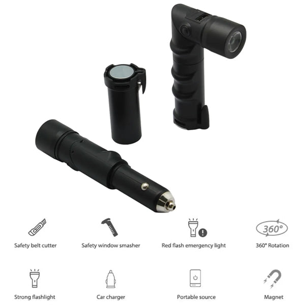 8 In 1 Car Charger Power Bank Auto Safety Tool