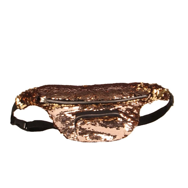 Mermaid Sequins Fanny Waist Travel Crossbody Bags
