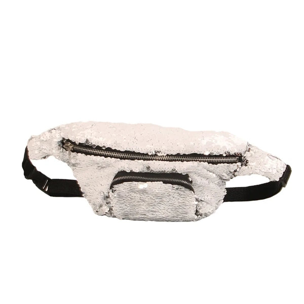 Mermaid Sequins Fanny Waist Travel Crossbody Bags