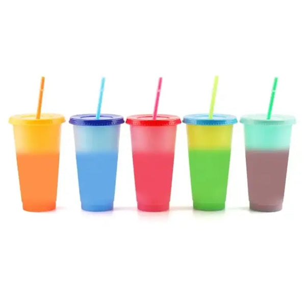 24 oz. Chameleon Color Change Tumbler w/Straw