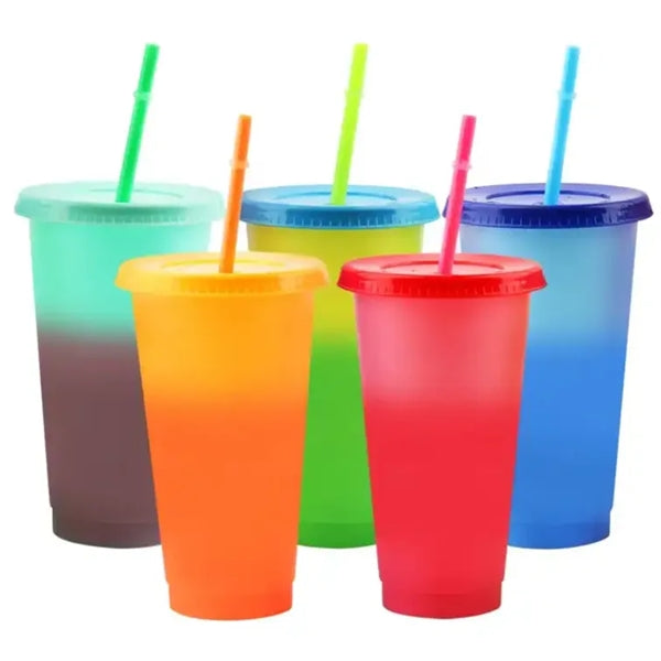 24 oz. Chameleon Color Change Tumbler w/Straw