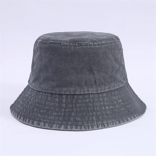 Washed cotton cowboy bucket hat