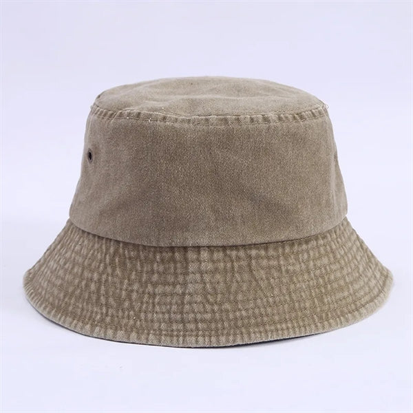 Washed cotton cowboy bucket hat
