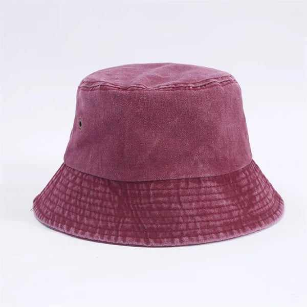 Washed cotton cowboy bucket hat