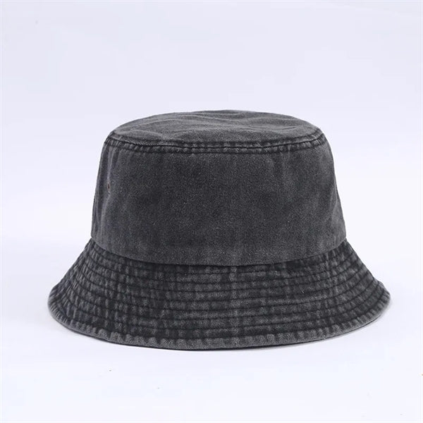Washed cotton cowboy bucket hat