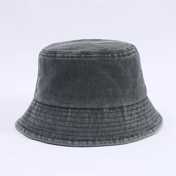 Washed cotton cowboy bucket hat