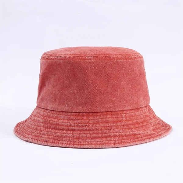Washed cotton cowboy bucket hat