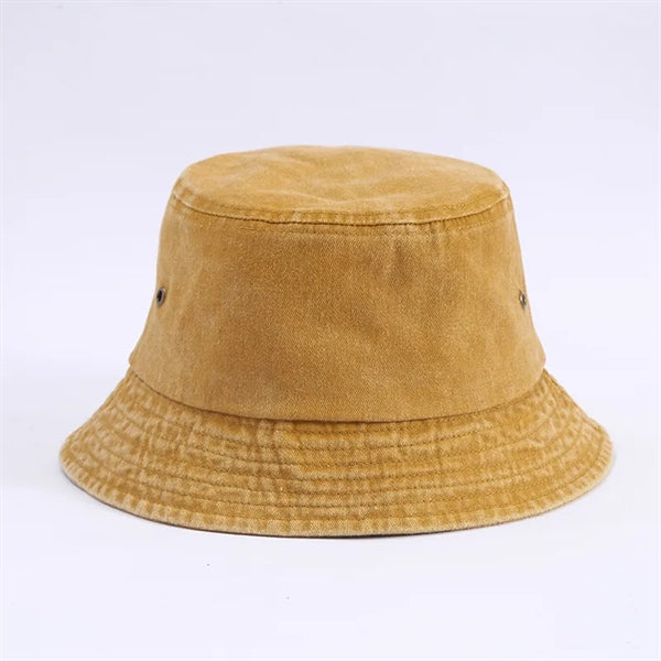 Washed cotton cowboy bucket hat