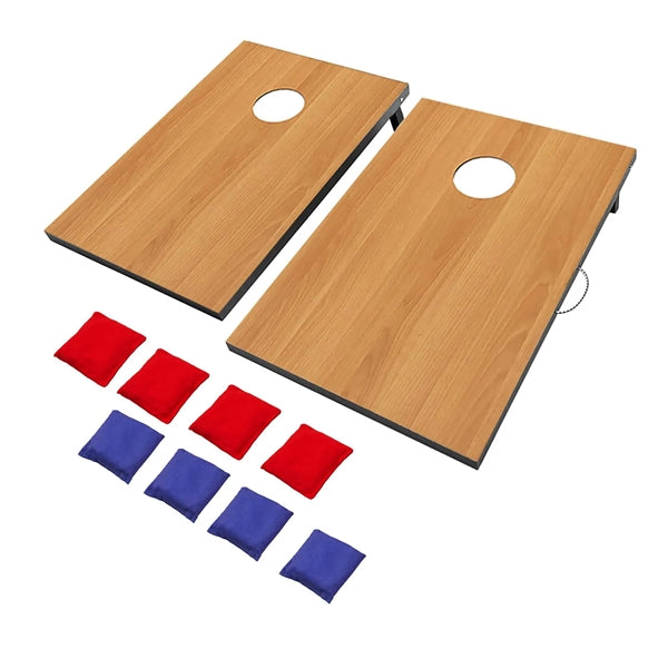 Cornhole Set Outdoor Game-Includes 2 MDF Wood Boards 8 Bag