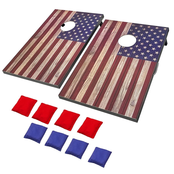 Cornhole Set Outdoor Game-Includes 2 MDF Wood Boards 8 Bag