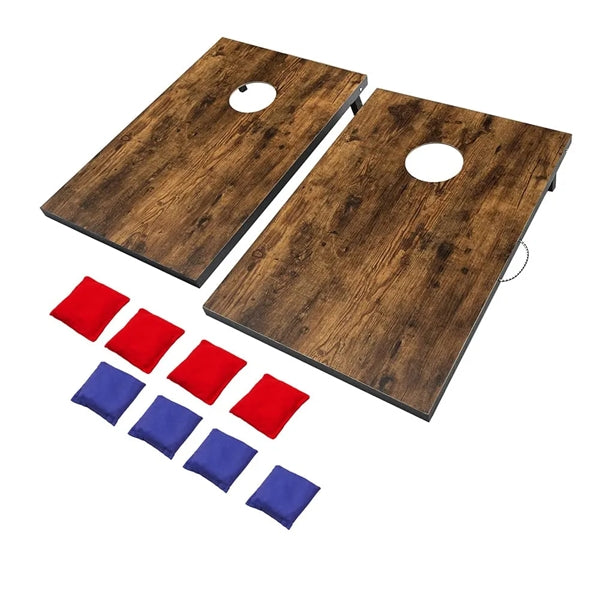 Cornhole Set Outdoor Game-Includes 2 MDF Wood Boards 8 Bag