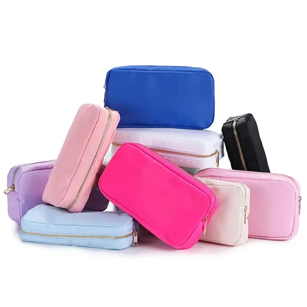 Nylon Makeup Pouch Zipper Cosmetic Bag