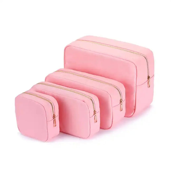 Nylon Makeup Pouch Zipper Cosmetic Bag