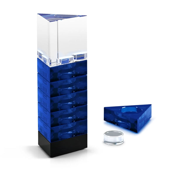 Crystal Triangle Perpetual Stackable Award