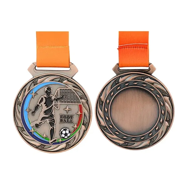 3D Gold Custom Competition Medal With Customizable Lanyard