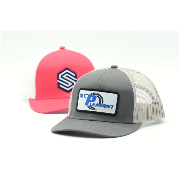 Outdoor Cap Low Profile Structured Trucker Hat with Patch