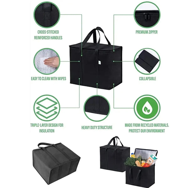 16 " x 13 " x 9 " Insulated Collapsible Cooler Bags