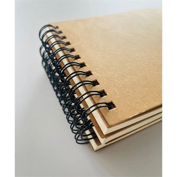 Spiral Notebook with Pen in Holder and Sticky Notes