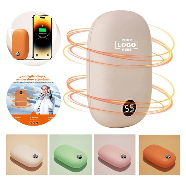 Rechargeable Digitl Display Hand Warmers With Power Bank