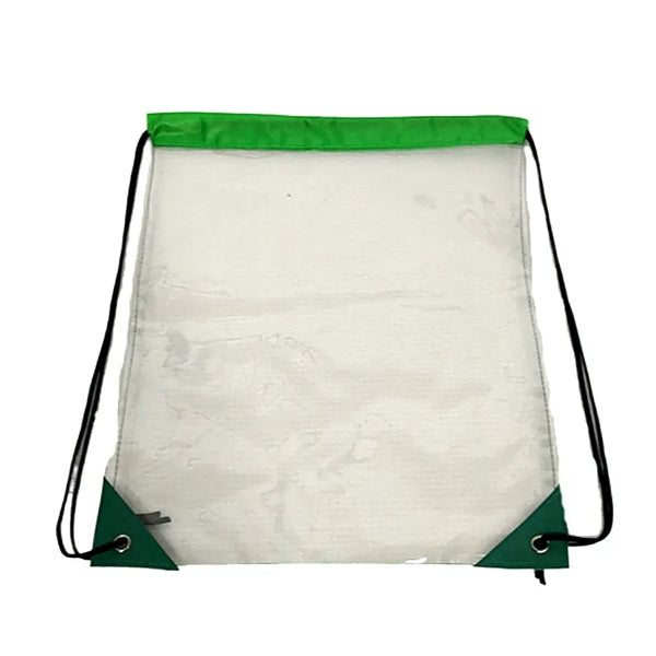Clear Vinyl Drawstring Backpack Bag