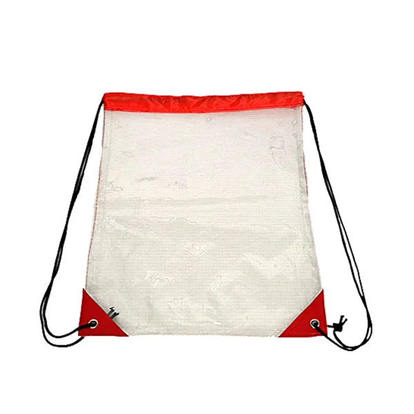 Clear Vinyl Drawstring Backpack Bag