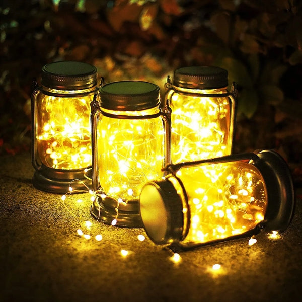 Mason Jar Decor Mobile Outdoor Solar Lanterns