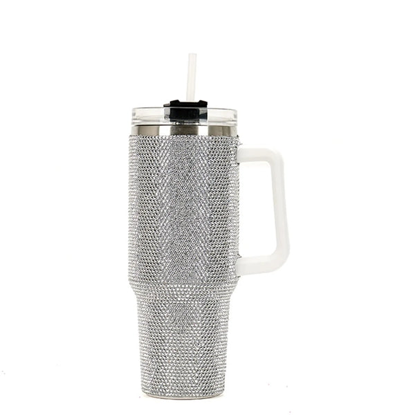 40 Oz Bling With Handle Rhinestones Tumbler