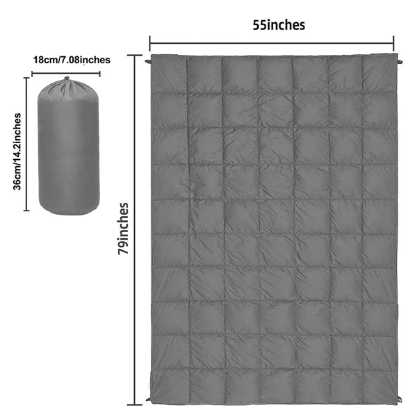 Branded Puffy Waterproof Camping Wearable Packable Blanket